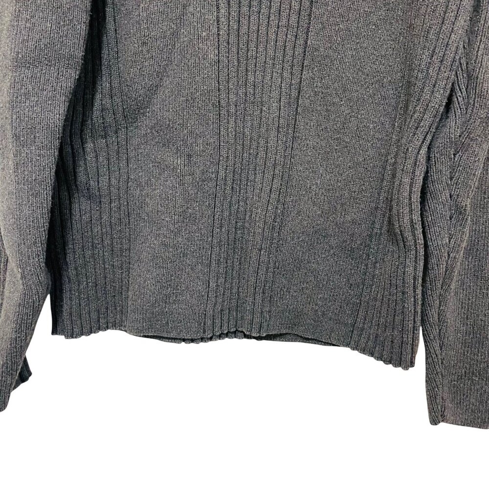 Express Mens Pullover Sweater Dark Gray Mock Neck… - image 4